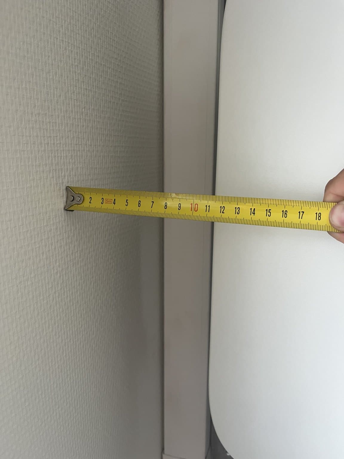 Mätning av växelriktarens sidofrigång mot väggen